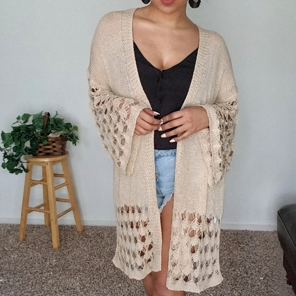 LAST ONE| BOHEMIAN MERMAID SAND CARDIGAN - Picture 5 of 7